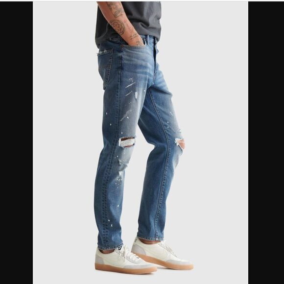 Lucky Brand Mens 411 Hooper Athletic Taper Destruction Jean 29 x 32 - Picture 3 of 10